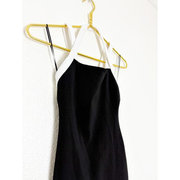 Zara Womens Black Sleeveless Halter Neck Midi Dress Small Preppy Old Money - Picture 7 of 15